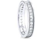 Doma Jewellery SSRZ6936.5 Sterling Silver Eternity Ring With Cubic Zirconia Size 6.5
