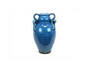 Urban Trends Collection 76049 14 in. H Ceramic Tuscan Turquoise Vase