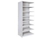 Hallowell A4523 24PL AM MedSafe Antimicrobial Hi Tech Shelving 36 in. W x 24 in. D x 87 in. H 711 Platinum 8 Adjustable Shelves