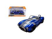 Jada 90537bl 1965 Shelby Cobra 427 S C Candy Blue with Silver Stripes 1 24 Diecast Model