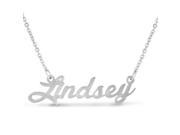 SuperJeweler Lindsey Nameplate Necklace In Silver