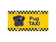 Carolines Treasures BB1387LP Black Pug Taxi License Plate