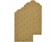 Kaisercraft LDB1024 Lucky Dip Gift Envelopes Kraft With Gold Glitter 3.5 x 5.25 in.