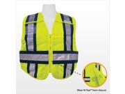 3asafety PV1601 2XL Police Lime 5 Point Breakaway Vest 2Xl