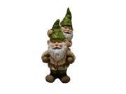 Alpine Corp. GXT516 Two Gnomes Playing Garden Statue