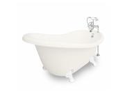 American Bath Factory T020F WH B Marilyn 67 in. Bisque Acrastone Bath Tub Small