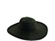 Dorfman Pacific LP44 BLK Big Brim Paper Braid Hat Black