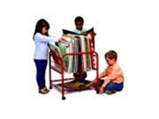 School Specialty Double Sided Mobile Big Book Browser With 3 Shelves Red
