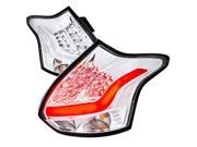 Spec D Tuning LT FOC125CLED TM 5 Door LED Tail Lights for 12 to 14 Ford Focus Chrome 12 x 29 x 34 in.