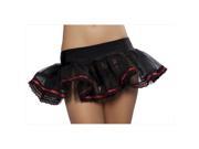 Roma Costume 14 10040 Blk Red O S Petticoat With Ribbon Weave Hem One Size Black Red