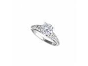 Fine Jewelry Vault UBNR50644EW14D Conflict Free Diamond Engagement Ring in 14K White Gold