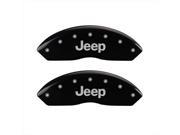 MGP Caliper Covers 42007SJEPBK JEEP Black Caliper Covers Engraved Front Rear Set of 4