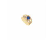 Fine Jewelry Vault UBJ8178Y14DS 101RS4 Sapphire Diamond Engagement Ring 14K Yellow Gold 1.25 CT Size 4