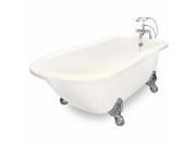 American Bath Factory T061B SN B Maverick 67 in. Bisque Acrastone Bath Tub Large