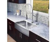 VIGO All in One 33 inch Farmhouse Stainless Steel Kitchen Sink and Faucet Set