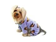 KlippoPet KBD070XL Silly Monkey Fleece Turtleneck Pajamas Lavender Extra Large