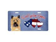 Carolines Treasures SC9954LP Woof If You Love America Cairn Terrier License Plate