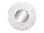 Woodland Import 48952 Inlay Mirror Circular Design Smoothly and Expertly Finish