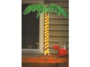 NorthLight 30 in. Tropical Lighted Holographic Rope Light Outdoor Palm Tree Yard Decoration