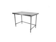 Prairie View ST243424 U Frame Knock Down Stainless Steel Flat Top Tables 34 x 24 x 24 in.