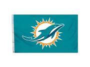 Fremont Die 94937B Miami Dolphins 3 x 5 ft. Flag With Grommetts