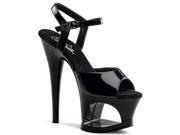 Pleaser MOON709_B_M 6 2.75 in. Cut Out Platform Ankle Strap Sandal Black Size 6