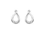Fine Jewelry Vault UBERS67443AGD Infinity Style Diamond Earrings in 925 Sterling Silver 0.02 Carat Total Diamond Weight
