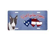 Carolines Treasures SC9927LP Woof If You Love America Bull Terrier License Plate