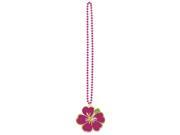 Amscan 393946 Hibiscus Pendant Necklace Pack of 6
