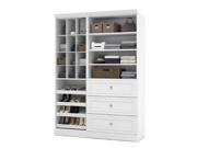 Bestar 40874 17 Versatile Classic Kit with Shelf and Cabinet Storage White