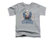 Trevco Popeye To The Finish Short Sleeve Toddler Tee Athletic Heather Large 4T