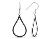 SuperJeweler 0.5 Ct. Black Diamond Kiss Dangle Earrings Crafted In Solid Sterling Silver