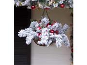 Vickerman B160736LED LED Flocked Pine Battery Pack Hanging Basket with Warm White Lights - 19 in. x 30 in. Vickerman B160736LED LED Flocked Pine Battery Pack Hanging Basket with Warm White Lights - 19 in. x 30 in.