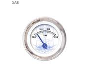 Aurora Instruments GAR189ZE by LABCF Water Temp Gauge - SAE Tribal White , Blue Modern Needles, Chrome Trim Rings ~ Style Kit Installed Aurora Instruments GAR189ZE by LABCF Water Temp Gauge - SAE Tribal White , Blue Modern Needles, Chrome Trim Rings ~ Style Kit Installed