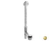 Westbrass D326-01 Tip Toe Bath Waste and Overflow with 2-Hole Faceplate - PVD Polished Brass Westbrass D326-01 Tip Toe Bath Waste and Overflow with 2-Hole Faceplate - PVD Polished Brass