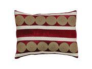 VHC Brands 32024 14 x 18 in. Memories Red Pillow - Christmas Red, Gold & Ivory VHC Brands 32024 14 x 18 in. Memories Red Pillow - Christmas Red, Gold & Ivory