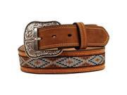 Ariat A1018248-40 Mens Diamond Concho Ribbon Inlay Belt, Size - 40 Ariat A1018248-40 Mens Diamond Concho Ribbon Inlay Belt, Size - 40