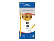 Bazic 763 No.2 Premium Yellow Pencil, Pack of 12 Bazic 763 No.2 Premium Yellow Pencil, Pack of 12