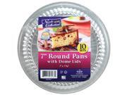 DollarDays 2269731 Nicole Aluminum 7 in. Round Pans with Dome Lid, 10 per Pack - Case of 36 DollarDays 2269731 Nicole Aluminum 7 in. Round Pans with Dome Lid, 10 per Pack - Case of 36