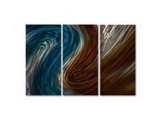 All My Walls ABS00260 Warm & Cool Currents IV Wall Sculpture, Blue, Orange & Silver All My Walls ABS00260 Warm & Cool Currents IV Wall Sculpture, Blue, Orange & Silver