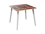 NyeKoncept 12005707 24 x 24 x 21 in. Mason Flare Side Table - Southwest Sunset, Natural & Chrome NyeKoncept 12005707 24 x 24 x 21 in. Mason Flare Side Table - Southwest Sunset, Natural & Chrome