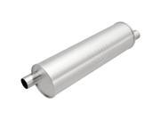 MagnaFlow 1001785 6 in. Round Exhaust Muffler - Offset & Offset MagnaFlow 1001785 6 in. Round Exhaust Muffler - Offset & Offset