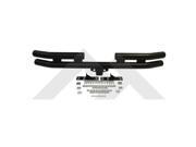 Crown Automotive RT20007 Double Tube Rear Bumper with Hitch Receiver- Black Crown Automotive RT20007 Double Tube Rear Bumper with Hitch Receiver- Black