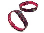 Tuff Luv K1-30 Adjustable Strap & Wristband & Clasp for Fitbit Flex, Skeleton Red - Large