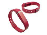 Tuff Luv I2-72 Adjustable Strap & Wristband & Clasp for Fitbit Flex, Red - Large