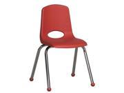 ECR4Kids 16 Stack Chair Chrome Red 6 Pack