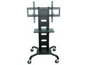 Luxor WPSMS51 Mobile Flat Panel TV Cart Movable Stand Black