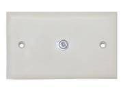 Cable Wholesale TV Wall Plate W 1 F Pin Coupler Ivory