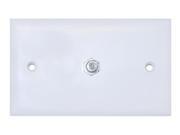 Cable Wholesale TV Wall Plate with 1 F Pin Coupler White