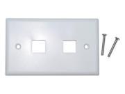 Cable Wholesale Wall Plate 2 Hole for keystone Jack White
